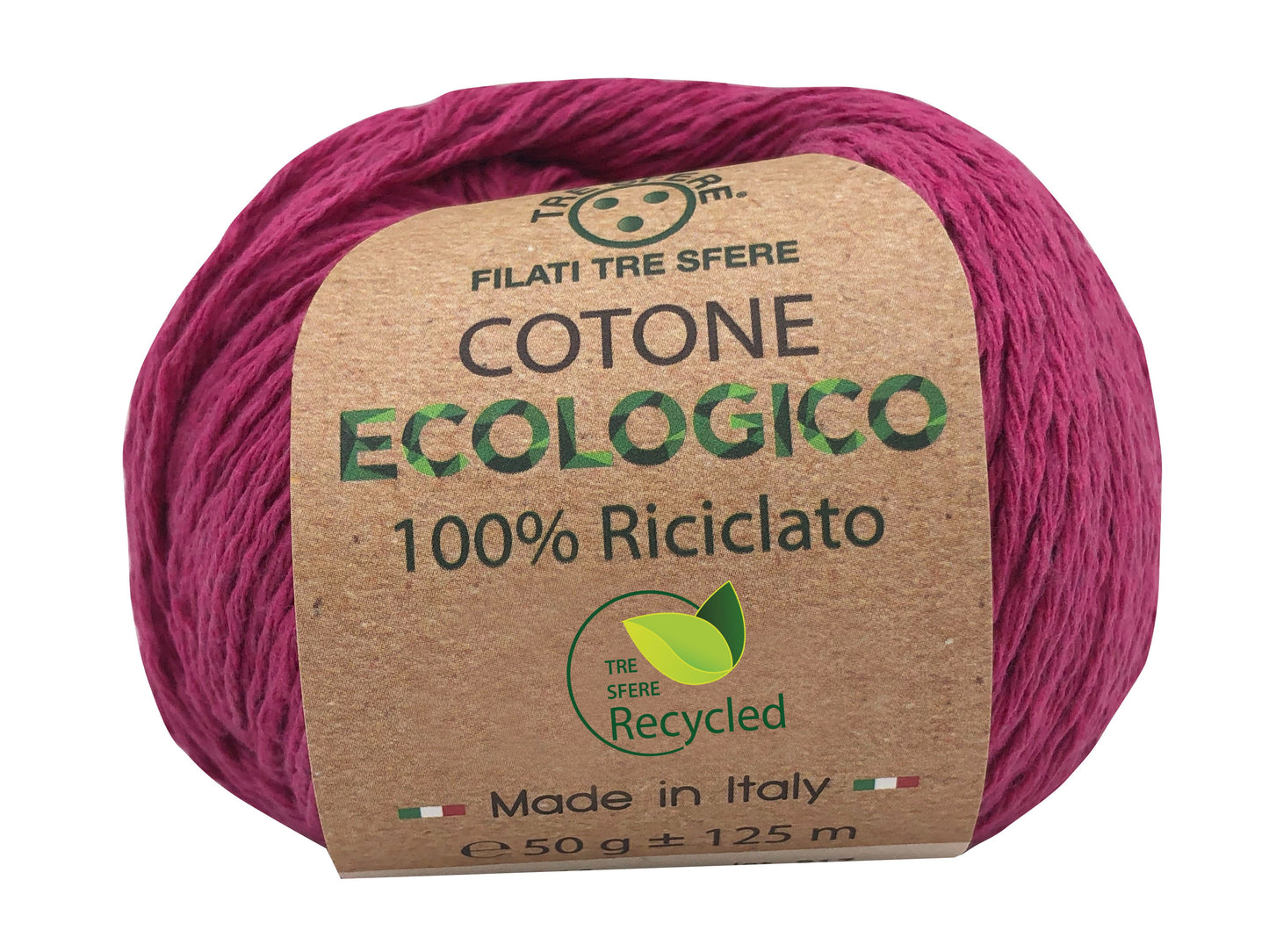 Cotone ecologico riciclato 80% cotone 20% poliestere -50 gr