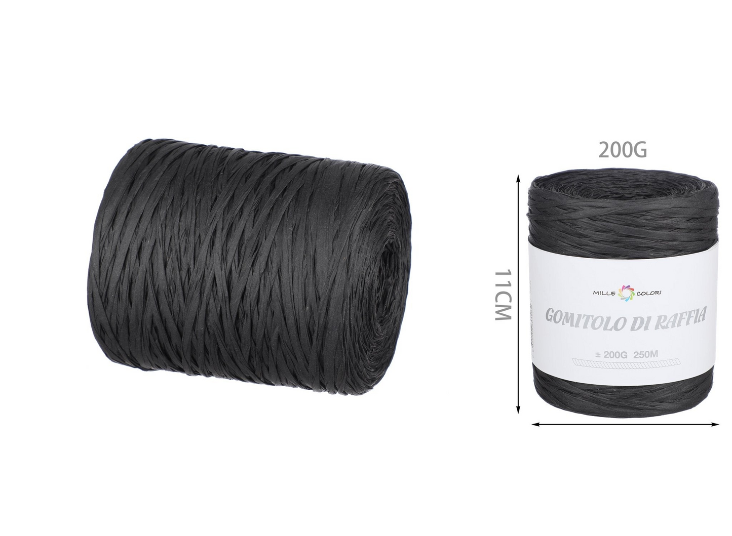 GOMITOLO DI RAFIA 200gr