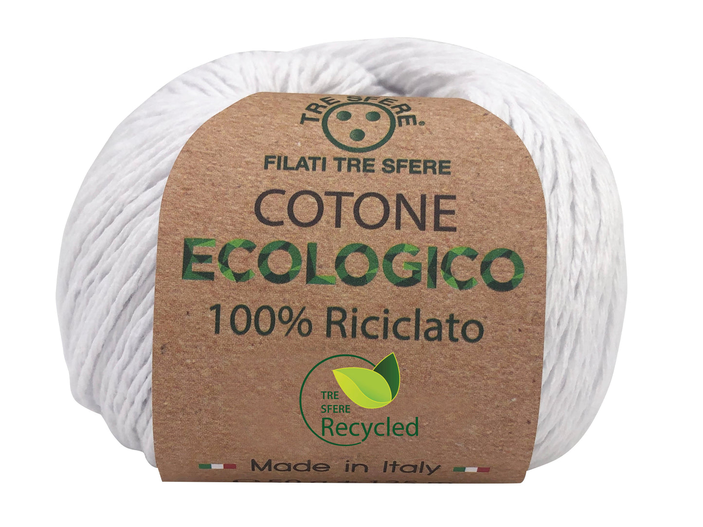 Cotone ecologico riciclato 80% cotone 20% poliestere -50 gr