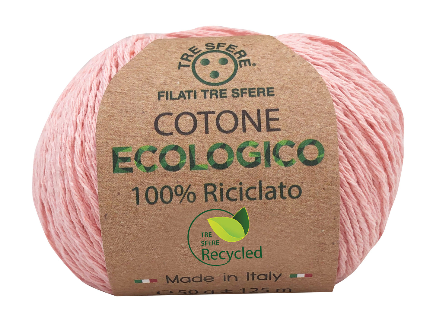 Cotone ecologico riciclato 80% cotone 20% poliestere -50 gr