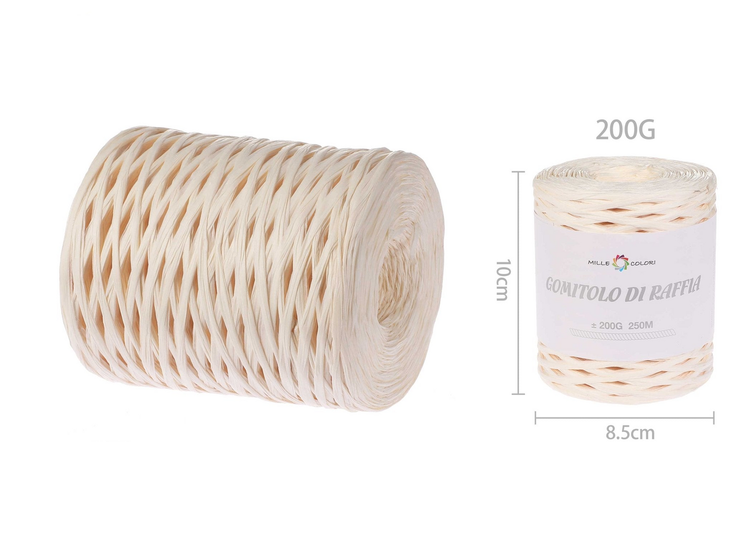 GOMITOLO DI RAFIA 200gr