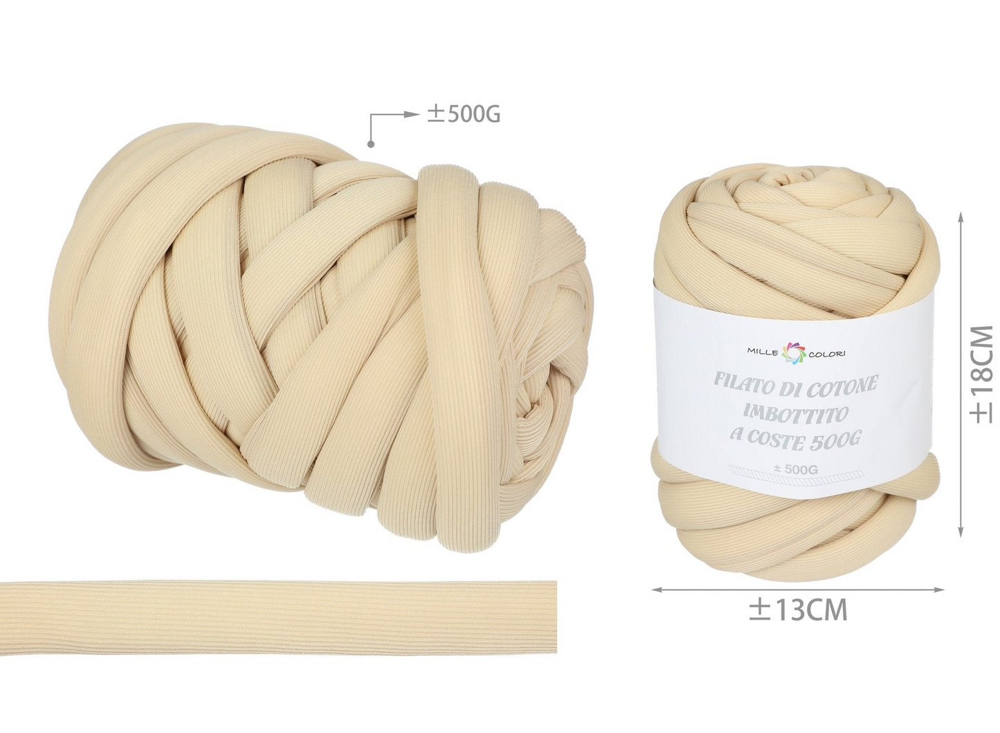 Filato Marshmallow a Coste 500gr