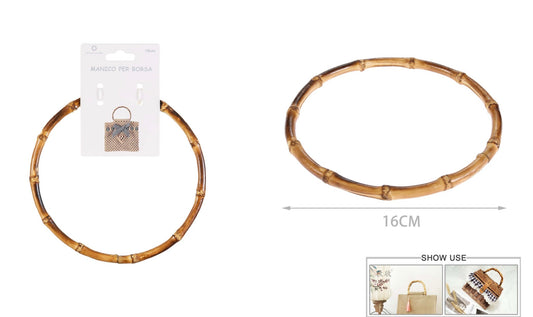 Manici Tondi per Borsa in bambù 16cm