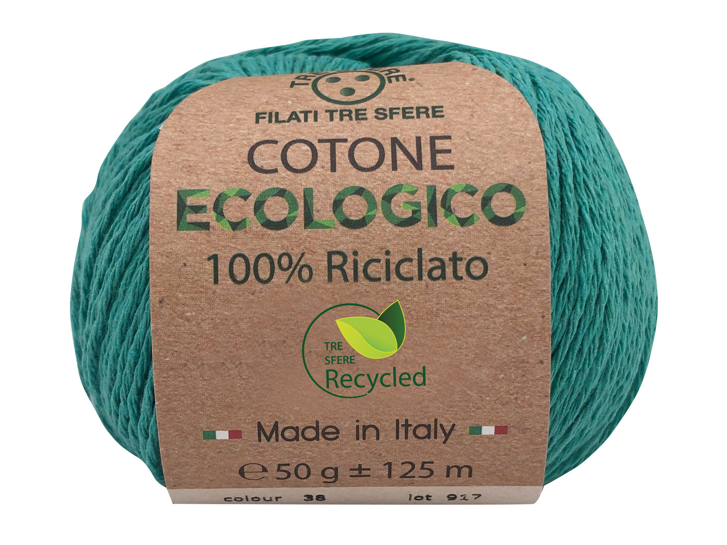 Cotone ecologico riciclato 80% cotone 20% poliestere -50 gr