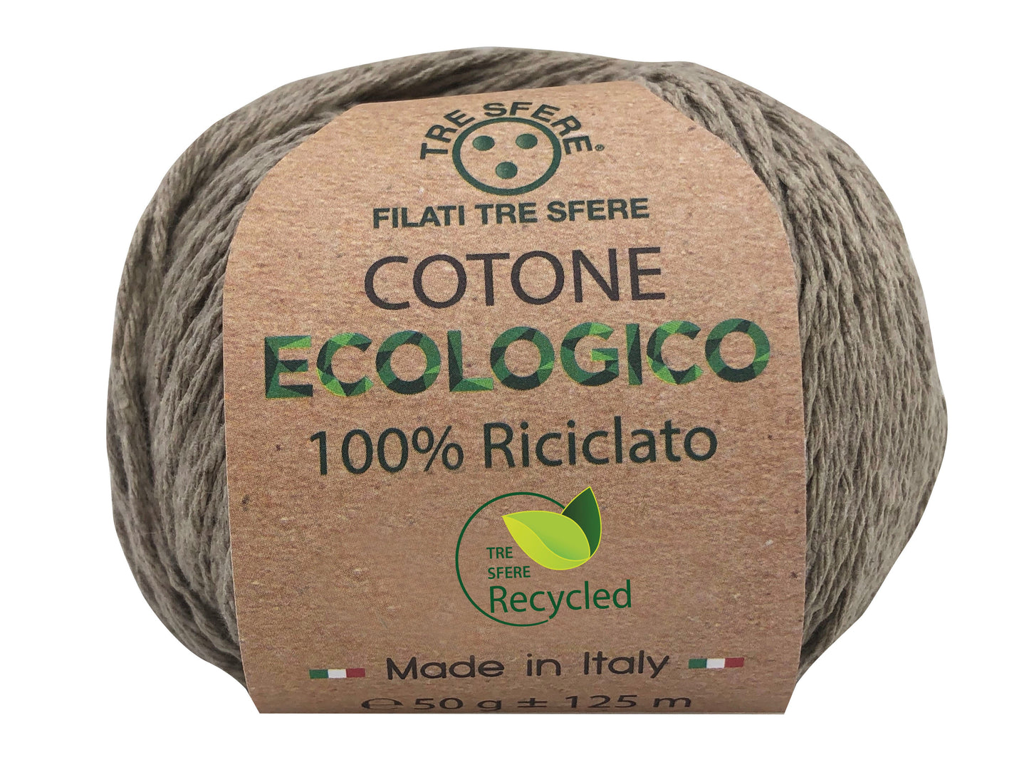 Cotone ecologico riciclato 80% cotone 20% poliestere -50 gr