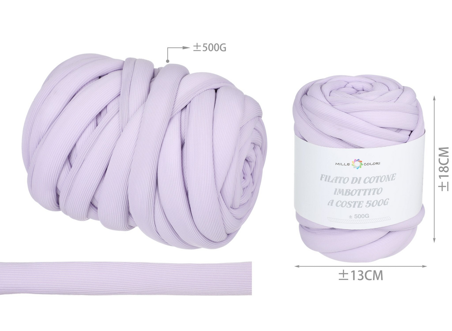 Filato Marshmallow a Coste 500gr
